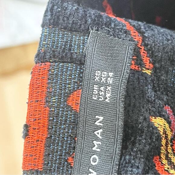 Zara Jacquard Embellished with Tassels Mini Skirt Women’s size XS Multicolor - Picture 6 of 10